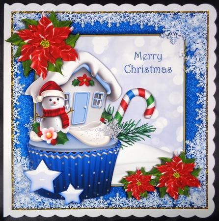 Holiday Cupcakes Card Front Kit  6 by Linda Short
