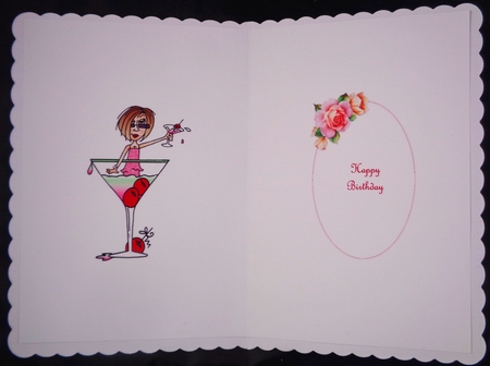 J.J has cocktails for her birthday insert by Linda Short