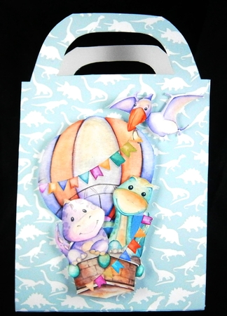 Micro Dinosaur in Sea - A4 Background Sheet by Linda Short