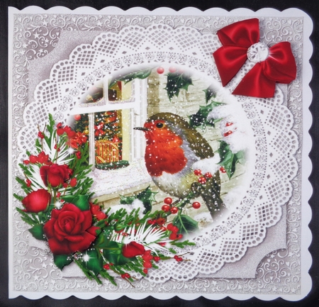 Robin Christmas Scene 7 by Linda Short