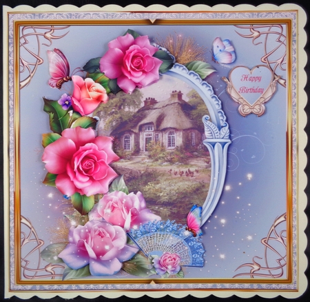 Scenic Cottage Surrounded by Roses by Linda Short