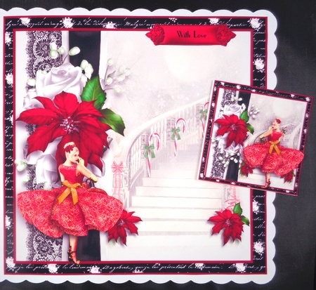 The Christmas Dress Card Front Kit by Linda Short