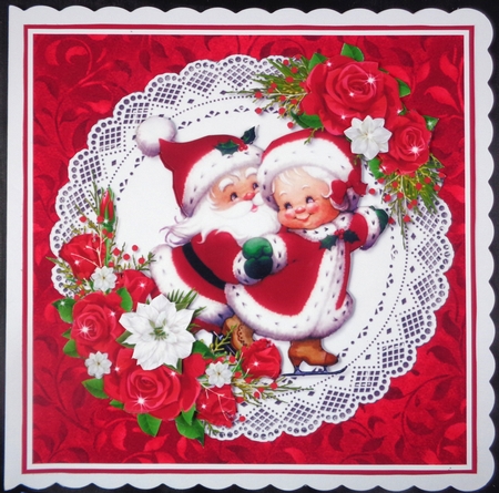 Christmas Colours Leaf Design 8x8 Digital Papers by Linda Short