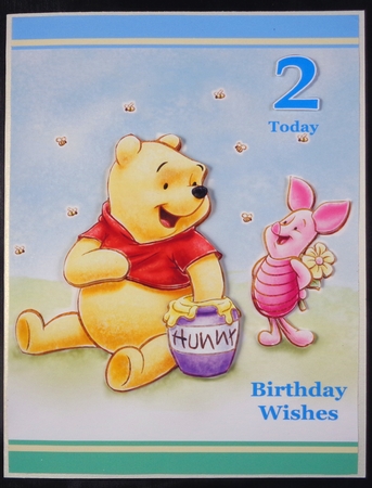 Winnie the Pooh and Piglet A5 Quick Card by Linda Short