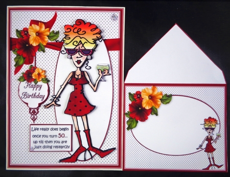 Rita has a 50th birthday choice of captions mini kit by Linda Short