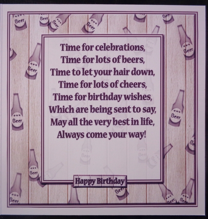 Sometimes.....the Best Beers Verse Insert by Linda Short