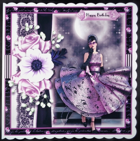 Beauty In Lilac Card Front Kit by Linda Short