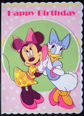 Minnie Mouse and Daisy Duck 2 A5 Quick Card by Linda Short