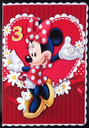 Minnie Mouse 2 A5 Quick Card by Linda Short