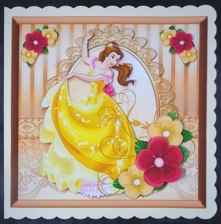 Princess Cameo Satin Card Front Kit.3 by Linda Short