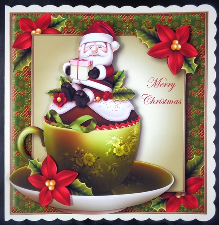 Christmas Teacup Cake - Santa by Linda Short