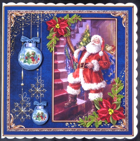 Happy Holidays Santa Blue Bumper Kit by Linda Short
