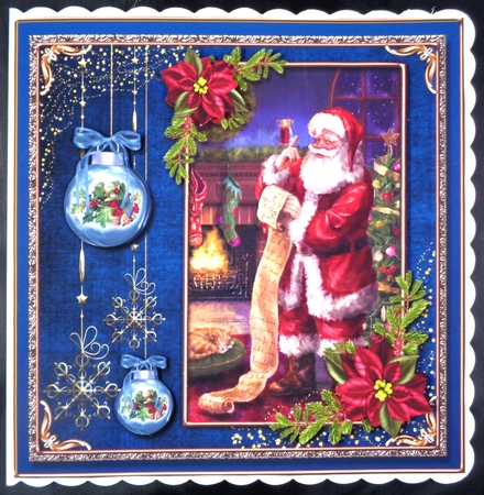 Happy Holidays Santa Blue Bumper Kit by Linda Short