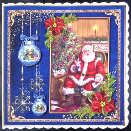 Happy Holidays Santa Blue Bumper Kit by Linda Short