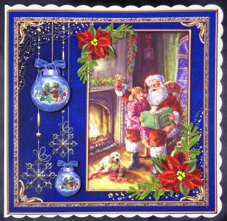 Happy Holidays Santa Blue Bumper Kit by Linda Short