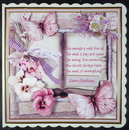 Flowers and butterfly by Linda Short