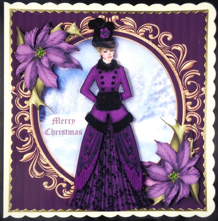 Christmas Victorian Beauty In Purple by Linda Short