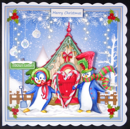 Family Penguins Christmas Topper by Linda Short