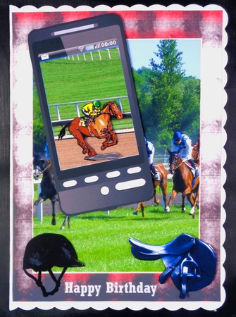 Horse Racing Phone by Linda Short
