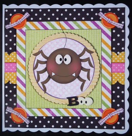 Halloween Square Card Front 1 by Linda Short