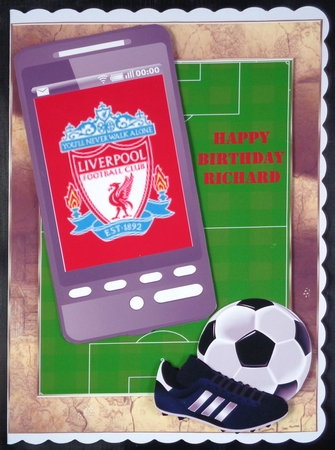 Football Phone Card Trophy by Linda Short