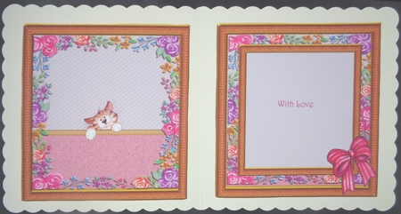Cat Peeping Over The Edge Insert by Linda Short