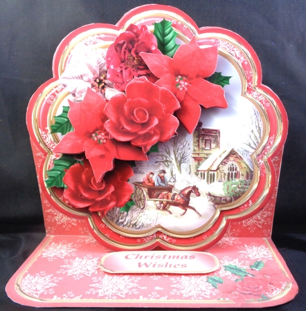 Victorian Christmas - Petal Easel Card Mini Kit by Linda Short