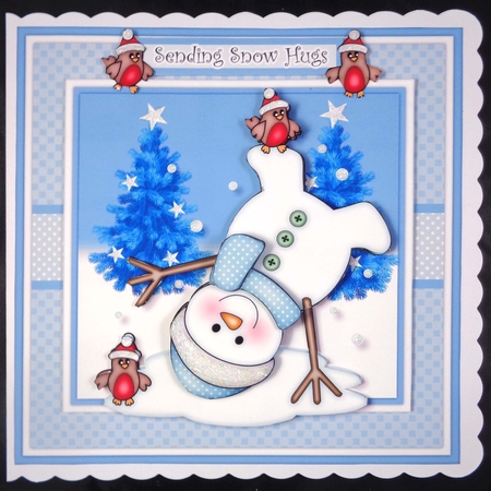 Cart Wheeling Snowman Mini Kit by Linda Short