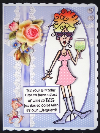 Rita needs a BIG wine glass mini kit by Linda Short