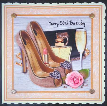 Ladies 50th Birthday Card by Linda Short