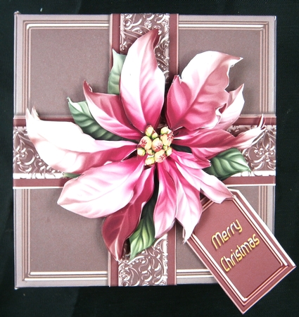 Rose Gold 3D Bauble Christmas Church Scene Kit.2 by Linda Short