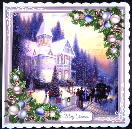 Beautiful Christmas Scene 8x8 by Linda Short
