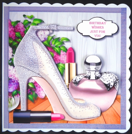 Silver and lilac Shoe Box by Linda Short