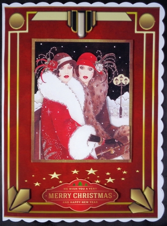 Art Deco Christmas Ladies by Linda Short