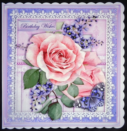 Beautiful Pink & Lilac Flowers 8x8 by Linda Short