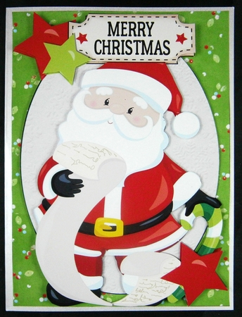 Bright Santa Card Fronts 2 by Linda Short