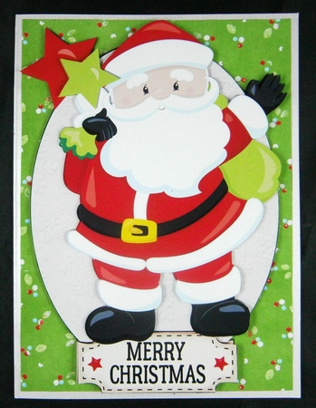 Bright Santa Card Fronts 2 by Linda Short