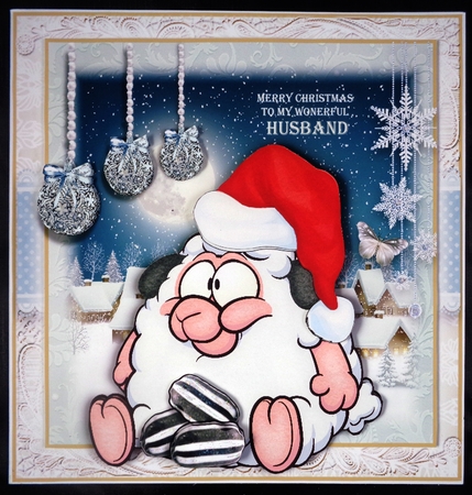 Bahh Humbug! Card Front Kit by Linda Short