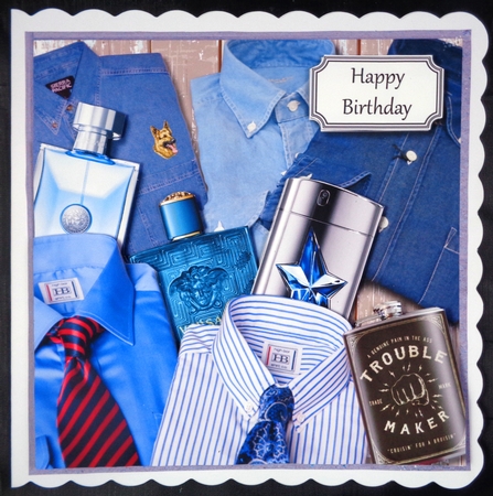 Shirts, aftershaves and hipflask by Linda Short