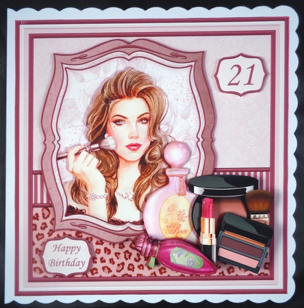 MAKE UP ARTIST 8x8 Decoupage & Insert Mini Kit by Linda Short