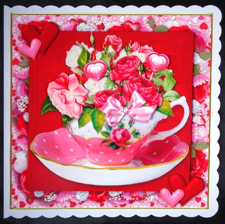 A Cup of Love Card Front Mini Kit.2 by Linda Short
