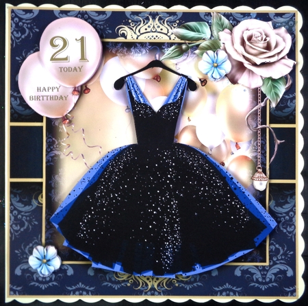 The Party Dress Card Front Kit by Linda Short