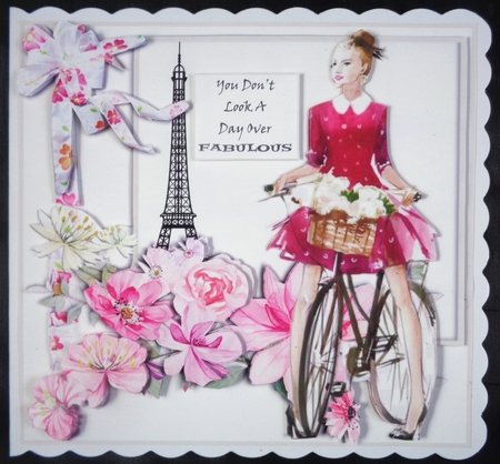 Pretty Girl on Bicycle by Linda Short