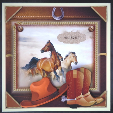 Wild Horses Card Front Kit by Linda Short