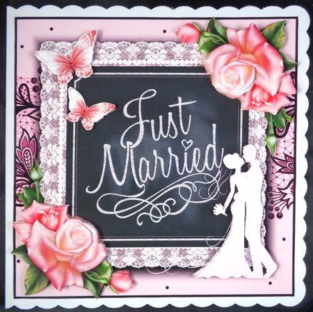 Just Married Card Front Kit by Linda Short