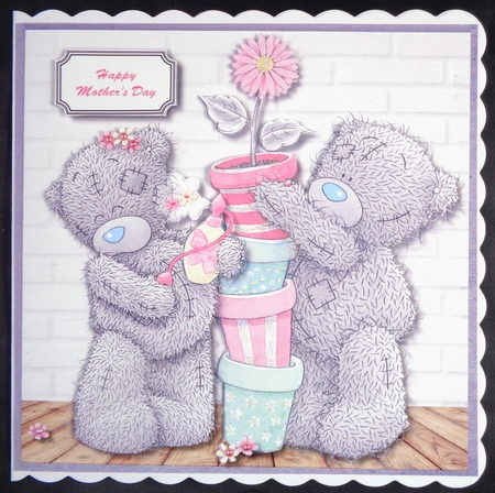 Tatty teddy Mothers Day or Mum Birthday by Linda Short