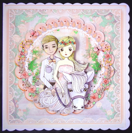 Beautiful Horse Wedding Card Mini Kit by Linda Short