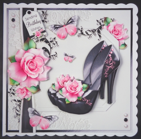 8x8 Floral Shoes by Linda Short