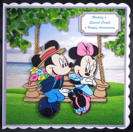 Mickey and Minnie anniversary, valentine or partner birthday by Linda Short