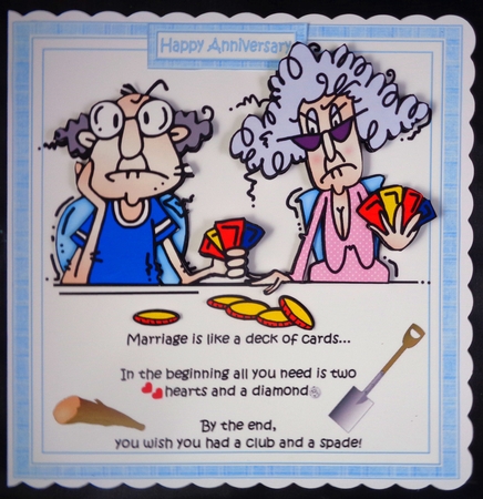 8x8 Stella and Gus marriage and a deck of cards mini kit by Linda Short